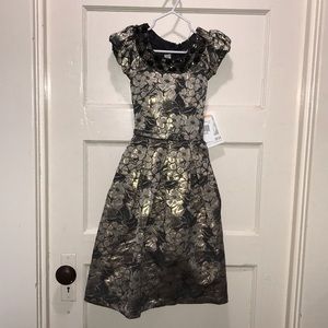 Bonnie Jean metallic girls party dress, size 6x